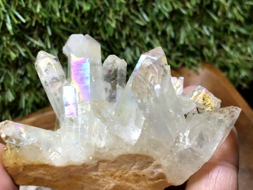 Rainbow Angel Aura Quartz cluster - Image 2