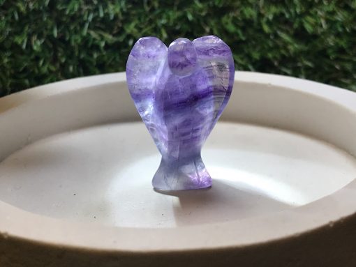 Rainbow Fluorite Crystal Angel 40mm-02