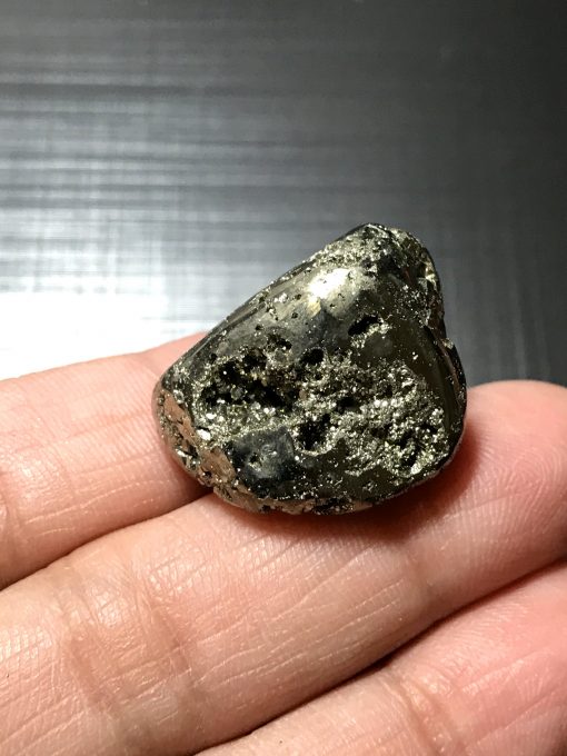 Pyrite polished tumbled pocket stone - Image 4