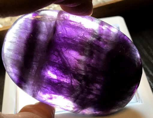 rainbow fluorite palm stone no.120